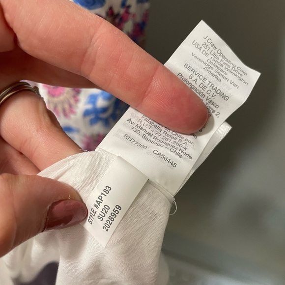 J. Crew Tiered ruffleneck dress in floral vine block print, small - Picture 6 of 7